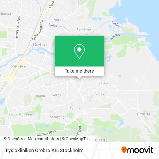 Fysiokliniken Örebro AB map