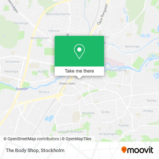 The Body Shop map