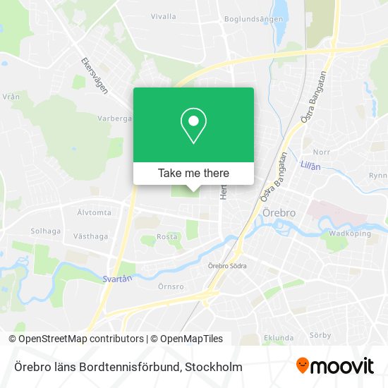 Örebro läns Bordtennisförbund map