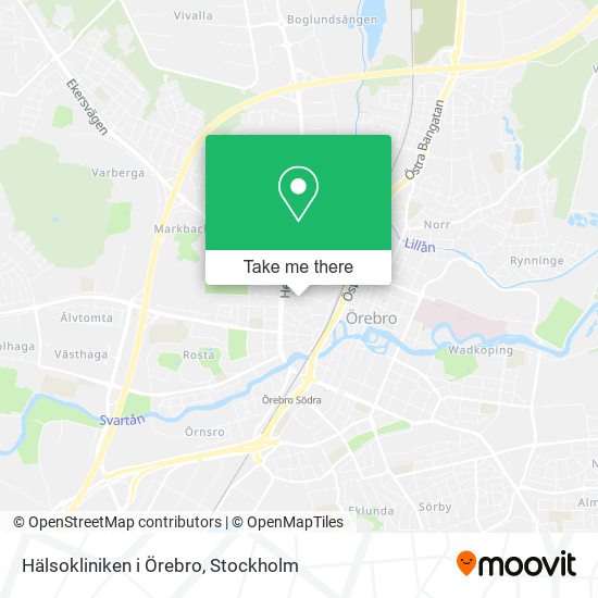 Hälsokliniken i Örebro map