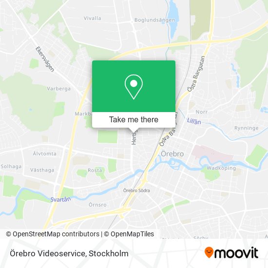 Örebro Videoservice map