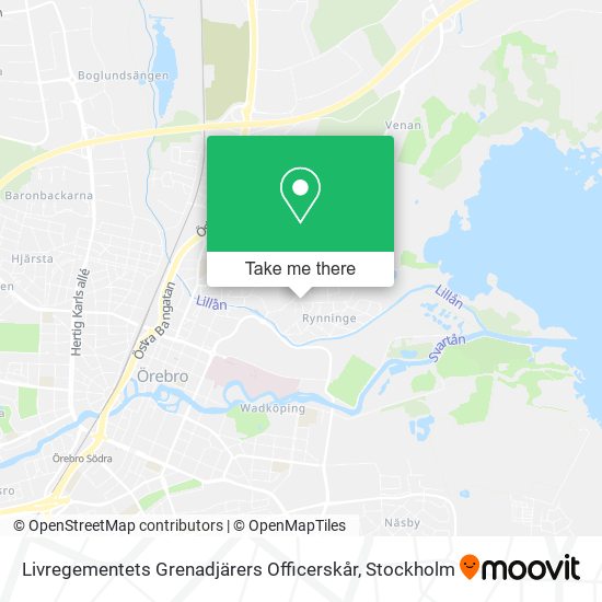 Livregementets Grenadjärers Officerskår map