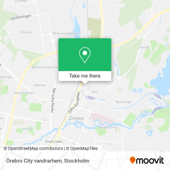 Örebro City vandrarhem map
