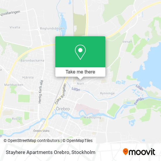 Stayhere Apartments Orebro map