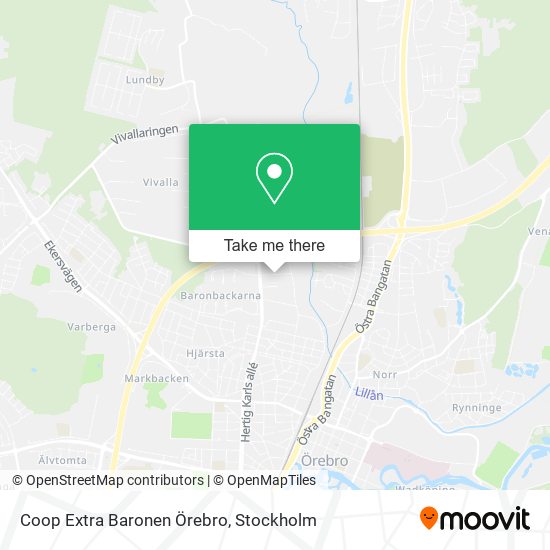 Coop Extra Baronen Örebro map