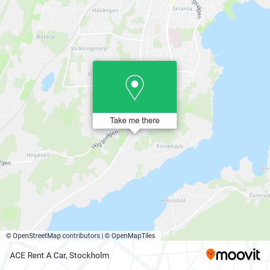 ACE Rent A Car map