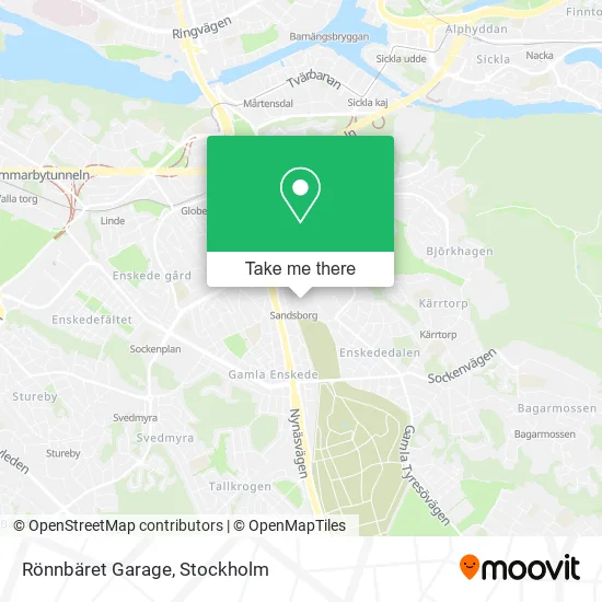 Rönnbäret Garage map