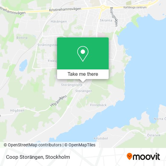 Coop Storängen map
