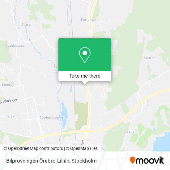 Bilprovningen Örebro-Lillån map