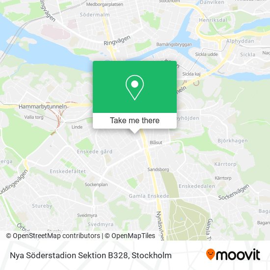 Nya Söderstadion Sektion B328 map