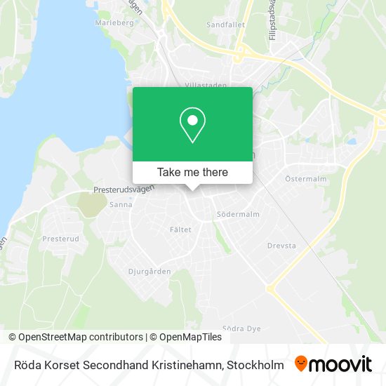 Röda Korset Secondhand Kristinehamn map