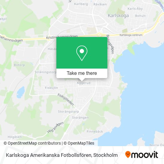 Karlskoga Amerikanska Fotbollsfören map