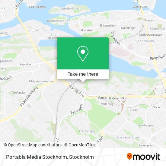 Portabla Media Stockholm map