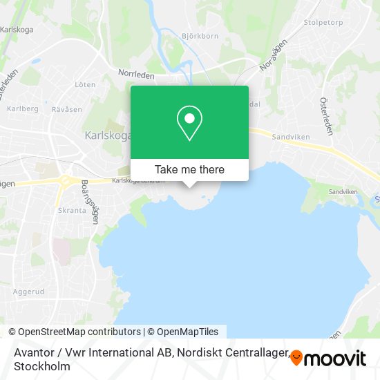 Avantor / Vwr International AB, Nordiskt Centrallager map