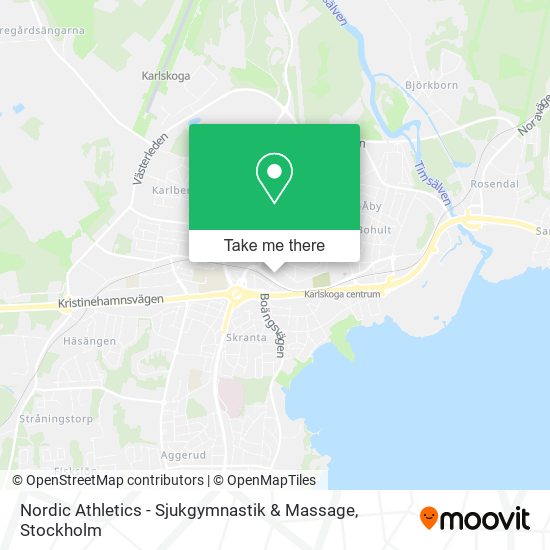 Nordic Athletics - Sjukgymnastik & Massage map