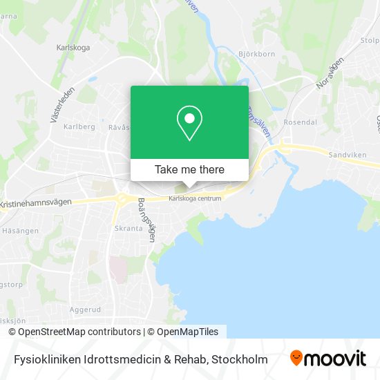 Fysiokliniken Idrottsmedicin & Rehab map