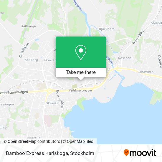 Bamboo Express Karlskoga map