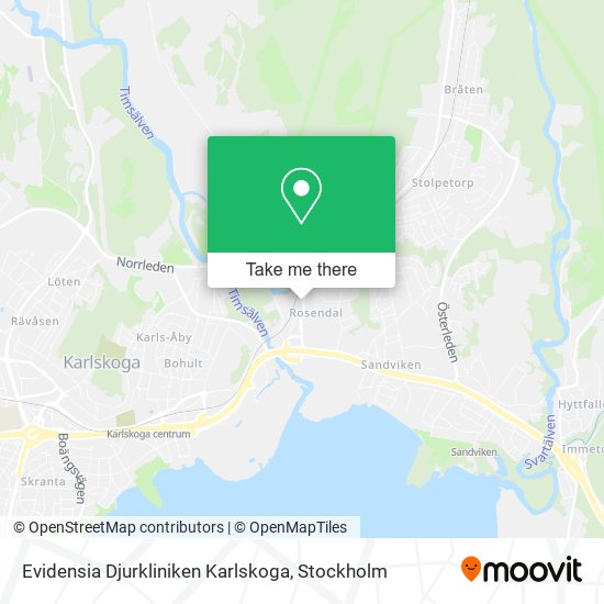 Evidensia Djurkliniken Karlskoga map