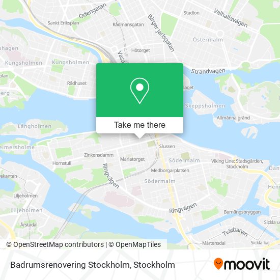 Badrumsrenovering Stockholm map