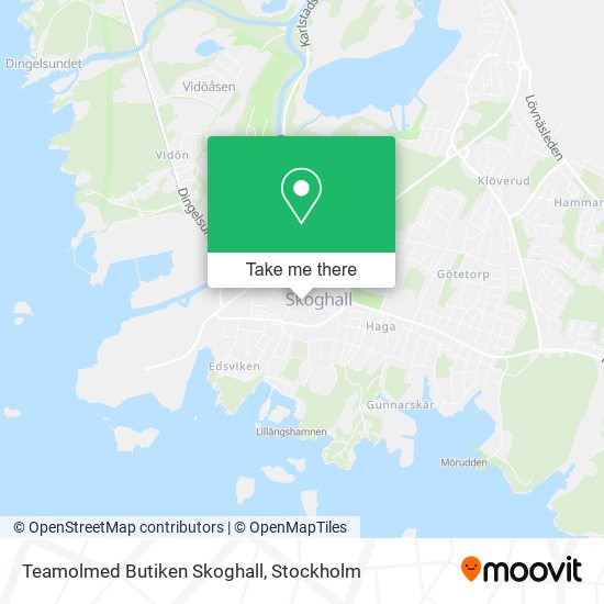 Teamolmed Butiken Skoghall map