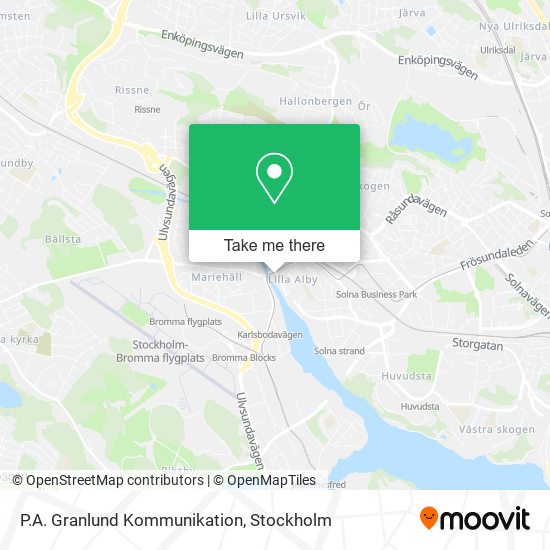 P.A. Granlund Kommunikation map