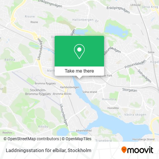 Laddningsstation för elbilar map