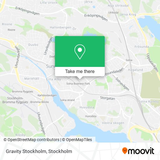 Gravity Stockholm map