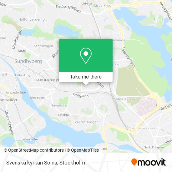 Svenska kyrkan Solna map