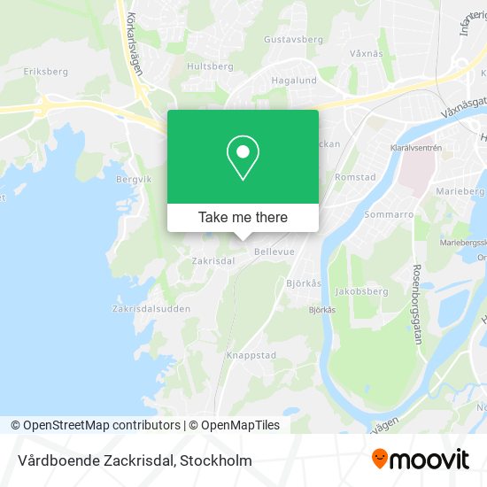 Vårdboende Zackrisdal map