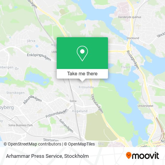 Arhammar Press Service map