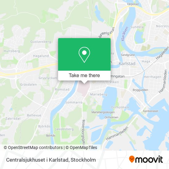 Centralsjukhuset i Karlstad map