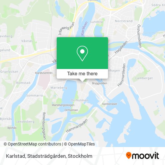 Karlstad, Stadsträdgården map