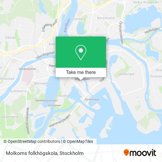 Molkoms folkhögskola map