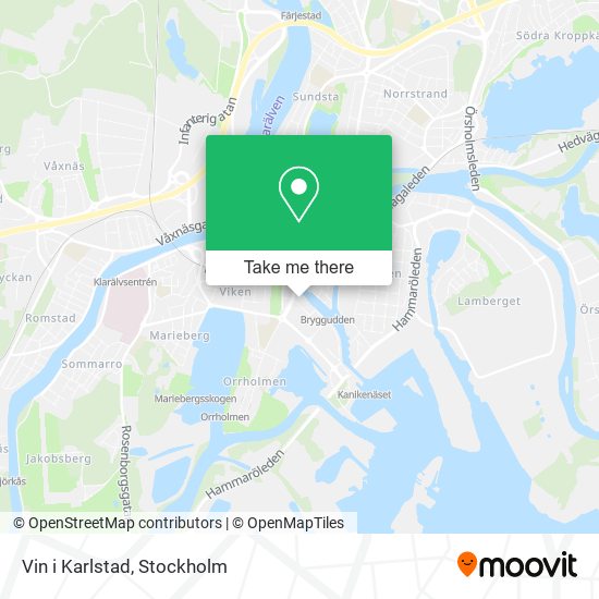 Vin i Karlstad map