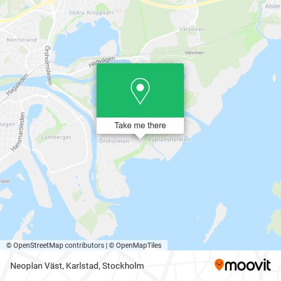 Neoplan Väst, Karlstad map