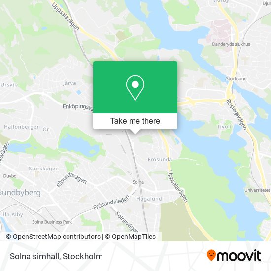 Solna simhall map