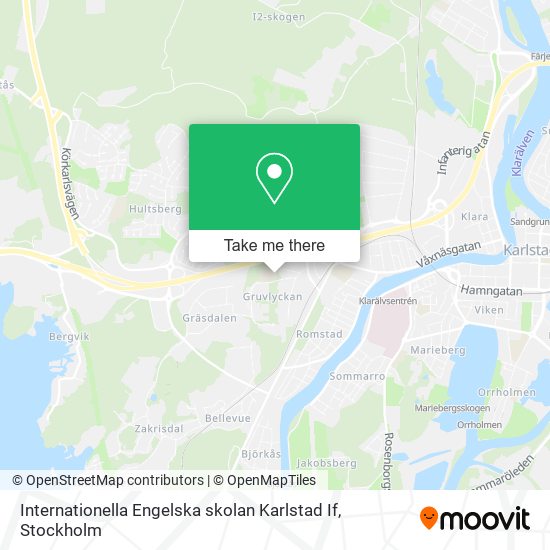 Internationella Engelska skolan Karlstad If map