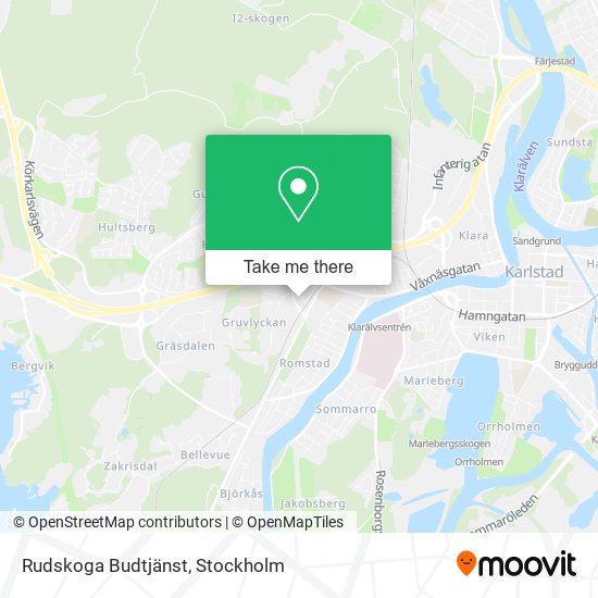 Rudskoga Budtjänst map