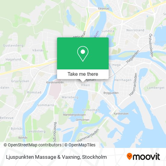 Ljuspunkten Massage & Vaxning map