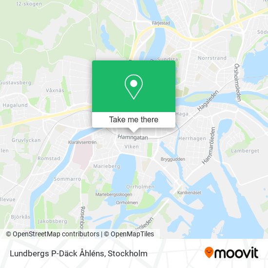 Lundbergs P-Däck Åhléns map