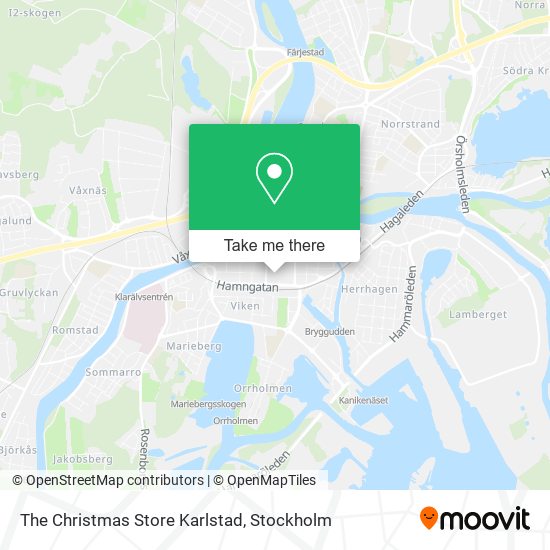 The Christmas Store Karlstad map