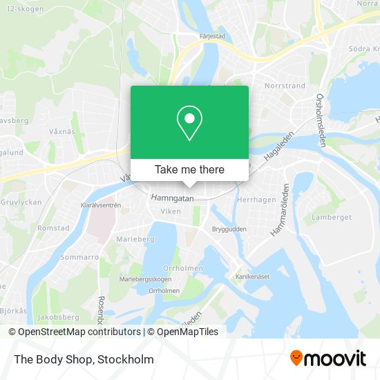 The Body Shop map