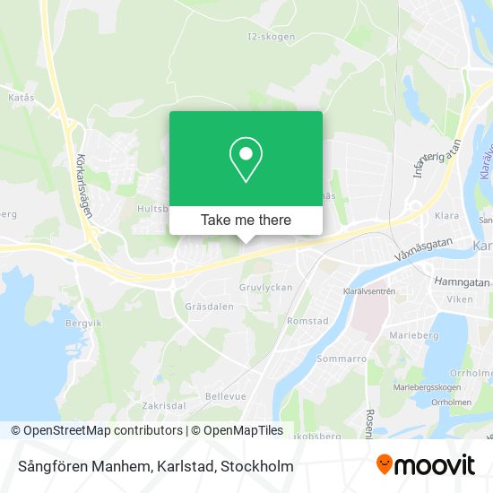 Sångfören Manhem, Karlstad map
