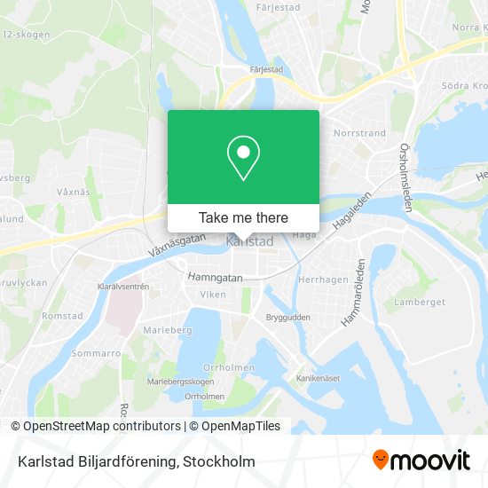Karlstad Biljardförening map