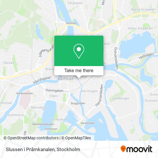 Slussen i Pråmkanalen map