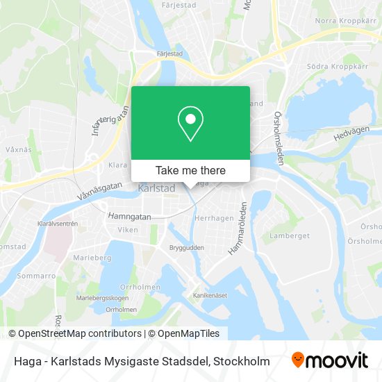 Haga - Karlstads Mysigaste Stadsdel map