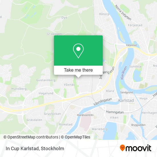 In Cup Karlstad map