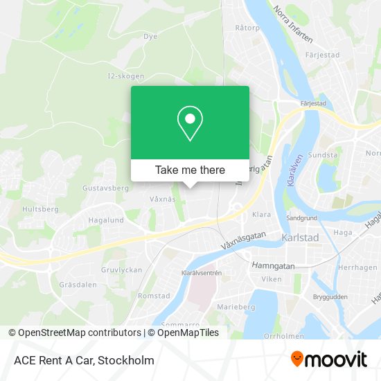 ACE Rent A Car map