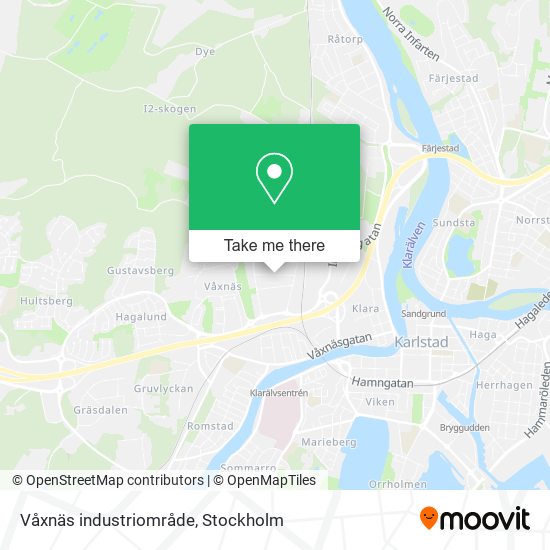 Våxnäs industriområde map