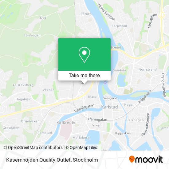 Kasernhöjden Quality Outlet map